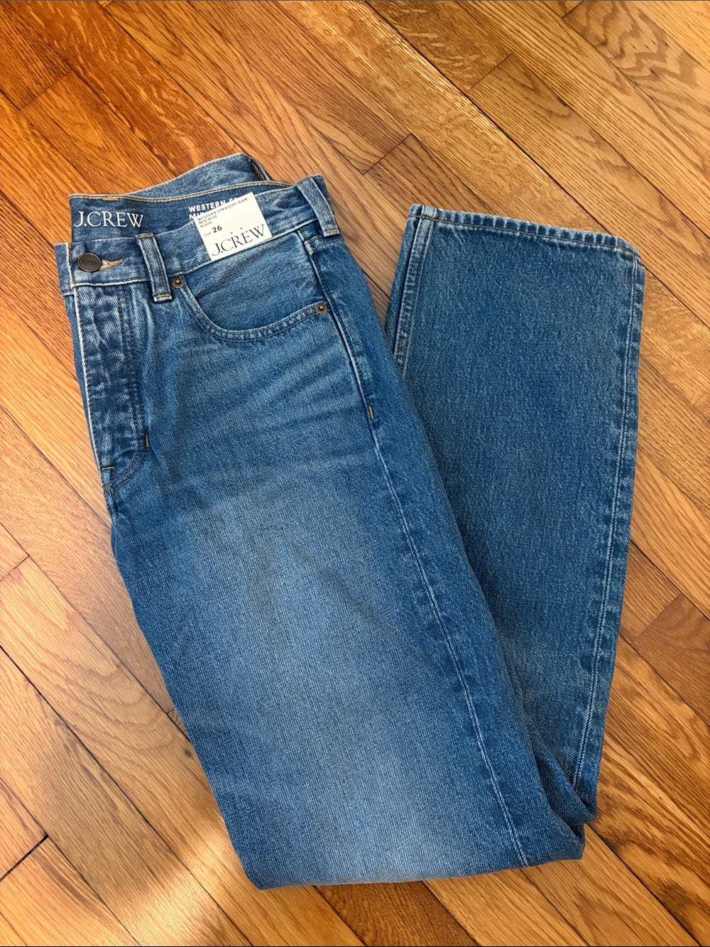 NWT J crew western straight jean size 26
